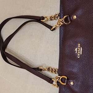 Coach dark burgundy purse